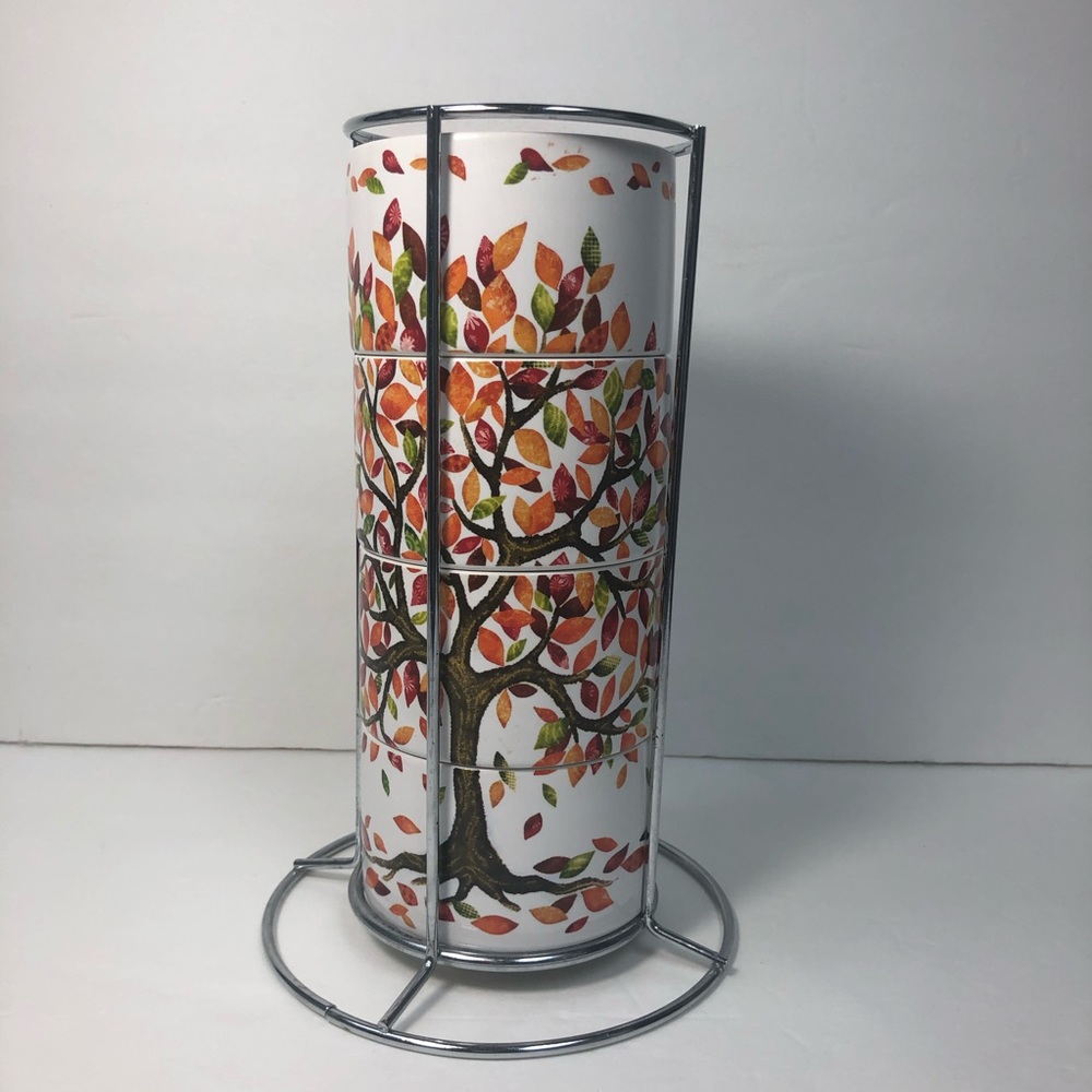 PIER 1 Imports Stacking Mugs Set Metal Holder